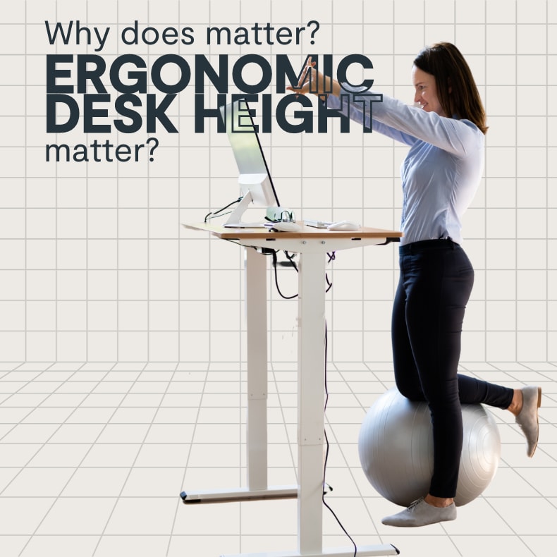 Ergonomic deals desk height